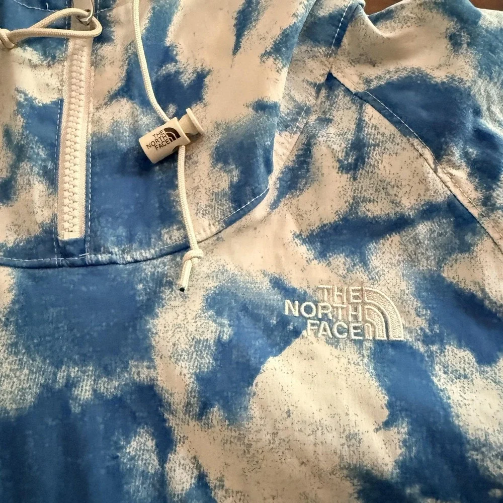North Face Jacket Mens Small Tie Dye Hooded Lightweight 1/4 Zip Anorak NF0A55T7